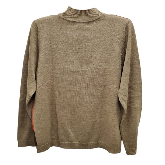 Alfred Dunner Petite Vintage Earthy 70s Embroidered Cottagecore Mock Sweater PM - Picture 9 of 9